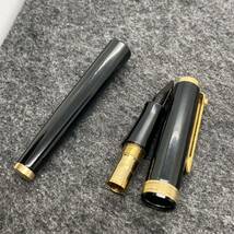 PE1712□Platinum プラチナ 万年筆 ♯3776 初期型 漆 ブラック ペン先 14K 中 フラットトップ 筆記未確認 ヴィンテージ レア_画像8