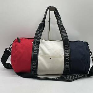 ★BN3056●TOMMY GIRL トミーガール ボストンバッグ ダッフルバッグ ドラム型 ショルダー バッグ ポリエステル