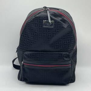 ⑩BN3375●TOMMY HILFIGER トミーヒルフィガー リュックサック デイパック ブラック 良好