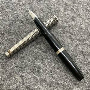 PE1810□PILOT パイロット 万年筆 エリート 金属キャップ ペン先 18K 750 F H576 格子柄 ショート軸 筆記未確認