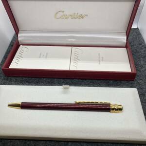 PE1817□Cartier カルティエ ツイスト式 ボールペン ラブライン サントス ドゥ カルティエ ラブ ワインレッド 筆記確認済み 箱付き