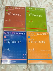 NEW TREASURE ENGLISH SERIES CDs FOR STUDENTS STAGE　１～4セット 1・2・4は未開封品 /