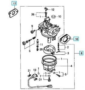 ■Honda ホンダ除雪機 キャブレター ガスケット セット HSS1170i HSS1180i