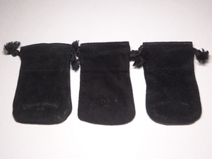 クロムハーツ　革袋　レザーポーチ　３枚　正規品　小サイズ ①