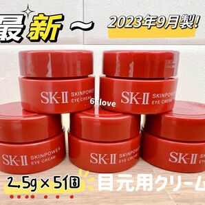 最新 23年製 5個x2.5g SK-II スキンパワーアイクリーム　目元用クリーム アイケア　クリーム　