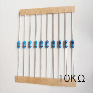 10KΩ metal film resistance 1/4W error 1% height quality version 10 pcs set 