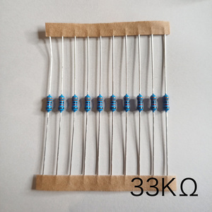 33KΩ metal film resistance 1/4W error 1% height quality version 10 pcs set 