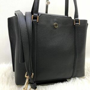 1円 【極美品】 COLE HAAN コールハーン ハンドバッグ トート ショルダー 2way ブラック レザー ビジネス レディース 通勤 仕事鞄 黒