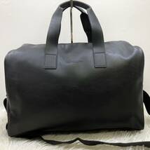 1円 【極美品】 Ermenegildo Zegna エルメネジルドゼニア ボストンバッグ ブラック メンズ ビジネス 大容量 2way ショルダー 出張 旅行 黒 _画像2