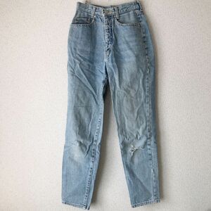 ヴィンテージ　vintage デニム　パンツ　色落ち　ダメージ　Sサイズ相当　70s 80s ハイウエスト　デニム