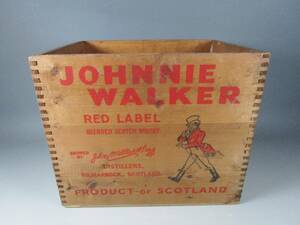 《阡》 JOHNNIE WALKER ジョニーウオーカー 木箱 空箱 RED LABEL SCOTCH WHISKY スコッチウイスキー