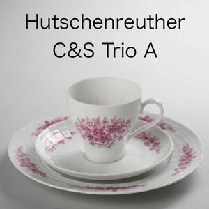 フッチェンロイター 花文カップ＆ソーサー トリオ A ( Hutschenreuther , ドイツ , マイセン )