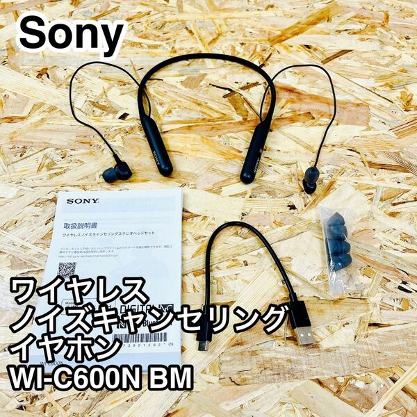 SONY ソニー ワイヤレスノイズキャンセリングイヤホン WI-C600N BM