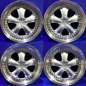 前後異サイズ＊AME MODELART(モデラート)＊17インチホイール＊17x8JJ(9JJ)/オフセット+45/PCD114.3-5H＊4本セット