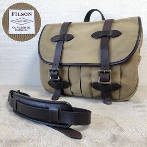 人気★FILSON フィルソン MEDIUM FIELD BAG ミディアムフィールドバッグ TAN ショルダーバッグ USA製 2way 70232