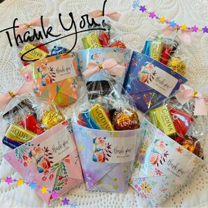 SALE!お値下げしました！たっぷりお菓子 【Thank youプチギフト】6個 GODIVAリンツ他 退職 送別 