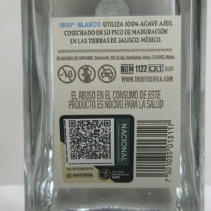 1800 テキーラ DEL MUNDO Blanco TEQUILA 700ml 38% 未開栓 古酒/A37771の画像5