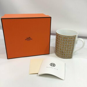 ■【買取まねきや】エルメス HERMES マグカップ モザイク ヴァンキャトル 300ml フランス 磁器 洋食器 箱付き■