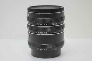 ★良品★ CONTAX コンタックス AUTO EXTENSION TUBE SET オート接写リング3点セット 13mm 20mm 27mm キャップ付　　#247