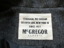 ■新品同様上質美品【 McGREGOR 】マックレガークラシック高級コート9号Mグレー j428_画像3