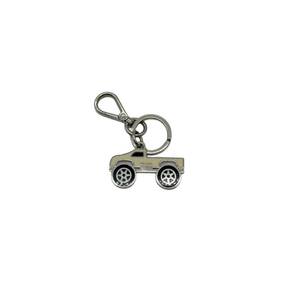 [ used ]PRADA Prada key ring bag charm car silver black 