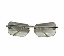 【美品】CHANEL シャネル サングラス 4017-D 62□17 120 リムレス ココマーク ラインストーン クリア_画像2