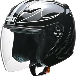 未使用■リード工業(LEAD) バイクヘルメット ジェット STRAX SJ-9 ブラック Mサイズ (57-58cm未満)の画像1