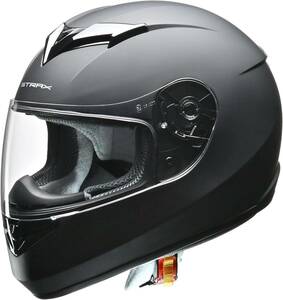 未使用■リード工業(LEAD) バイクヘルメット フルフェイス STRAX SF-12 マットブラック Mサイズ(57-58cm未満)