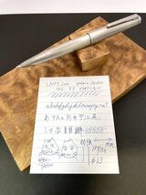 1円スタート LAMY 2000 万年筆 プレミエ ステンレス 585 プラチナコート EF 送料無料 _画像9