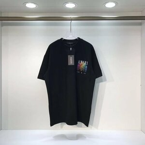 送料無料 AMIRI アミリ メンズ　Tシャツ　丸首　半袖　文字ロゴ　シンプル　1581-L