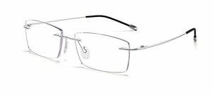 送料無料　超軽量　メガネフレーム　フチなし ツーポイント　チタン　タテ眼鏡　レンズ交換可能　男女兼用　 sc0254
