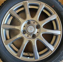 ◎A2333 ☆8ｍｍ山■2020年■YFC Laycea ■15x4.5 PCD 100 x 4H +45■スタッドレス■YOKOHAMA Ice Guard IG 50 Plus■165/60R15■ハスラー_画像2