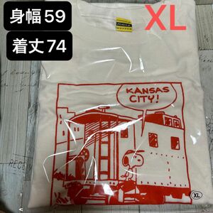 スヌーピーミュージアム Tシャツ 白 XL 半袖