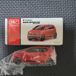 スズキ　アルトワークス　　プルバックミニカー　ブレイク　ピュアレッド