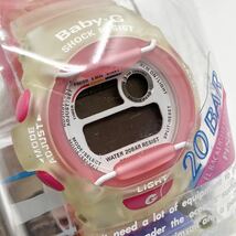 未使用 ケース付き CASIO Baby-G 腕時計 デジタル BG-370R-4T コーラルピンク クリアカラー カシオ ベビージー Y488_画像4