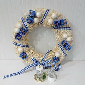  Christmas wreath snow dome 2 piece 