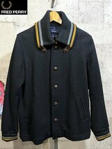 フレッドペリー メルトン ドンキーコート 黒 M FRED PERRY ドンキージャケット FZ2313_画像1