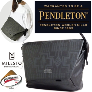 # new goods # pen dollar ton mi rest shoulder bag messenger bag L regular price 10120 jpy light weight water-repellent lady's bag PENDLETON×MILESTO L07