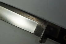 BST AmbassadoR ／ BST-KURATA BASIC TOOLS Knives アンバサダー ナイフ　440 シースナイフ レザーシース 保証書 元箱付 未使用保管品_画像7