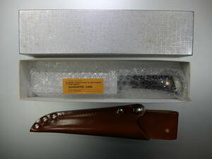 BST AmbassadoR ／ BST-KURATA BASIC TOOLS Knives アンバサダー ナイフ　440 シースナイフ レザーシース 保証書 元箱付 未使用保管品