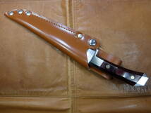 BST AmbassadoR ／ BST-KURATA BASIC TOOLS Knives アンバサダー ナイフ　440 シースナイフ レザーシース 保証書 元箱付 未使用保管品_画像3