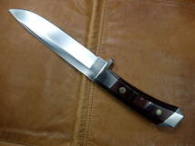 BST AmbassadoR ／ BST-KURATA BASIC TOOLS Knives アンバサダー ナイフ　440 シースナイフ レザーシース 保証書 元箱付 未使用保管品_画像9