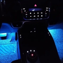 12V 24V LED フロアライト 2本セット USB給電 アイスブルー 車内 足元 間接照明 内装 装飾 スポコン フットランプ カスタム 汎用 ホンダ_画像9