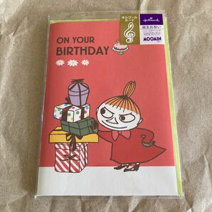 【新品】バースデーカード メロディーカード ムーミンリトルミイ Birthday Card グリーティングカード お誕生お祝い