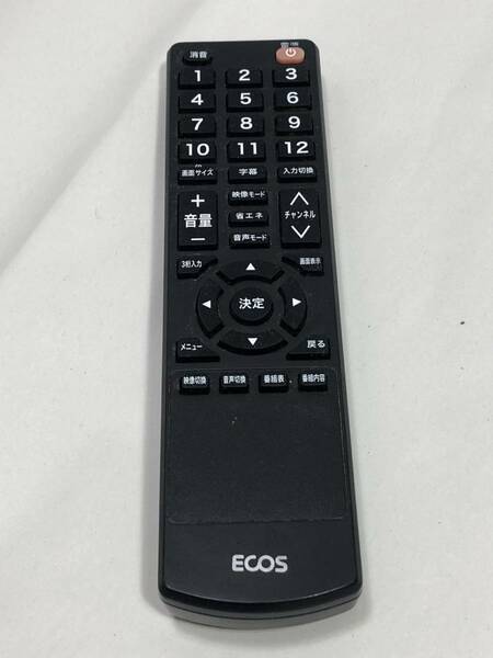 【ECOS 純正 リモコン MS08】動作保証 早期発送 テレビ用