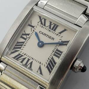 M024-572　腕時計　Cartier　カルティエ　タンクフランセーズ　2384　STAINLESS STEEL　レディース　　