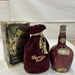 SA14109(031)-410/NT6000　酒　ROYAL SALUTE　21 YEARS OLD　ロイヤルサルート　21年　陶器ボトル 　43%　1000ml　袋・箱付き