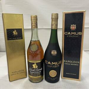 S660(032)-419/SK4000　酒　２点まとめ　NAPOLEON BARON DE CHAINAL　ナポレオン/CAMUS NAPOLEON VIEILLE RESERVE COGNAC　カミュ　箱付き