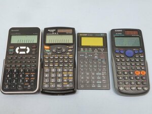 4台セット◎SHARP/CASIO ①EL-531X ②EL509F ③PA-6000 ④FX-915ES 関数電卓 シャープ カシオ ジャンク USED 91089◎！！