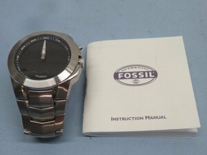 BIG TICモデル★FOSSIL BG-2149 腕時計 クォーツ アナログ フォッシル 取扱説明書付き ジャンク USED 91334★！！